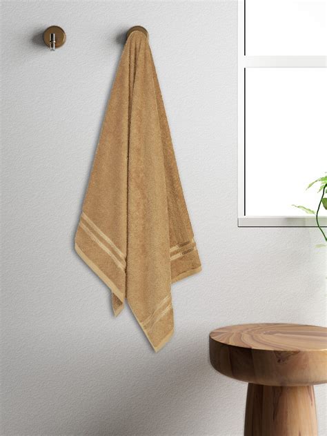 Buy Welspun Brown Solid 380 GSM 100% Cotton Bath Towel - Bath Towels ...