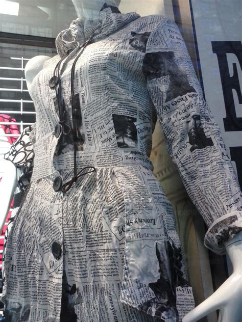 Newsprint dress Military Jacket, Trench Coat, Denim, Jackets ...