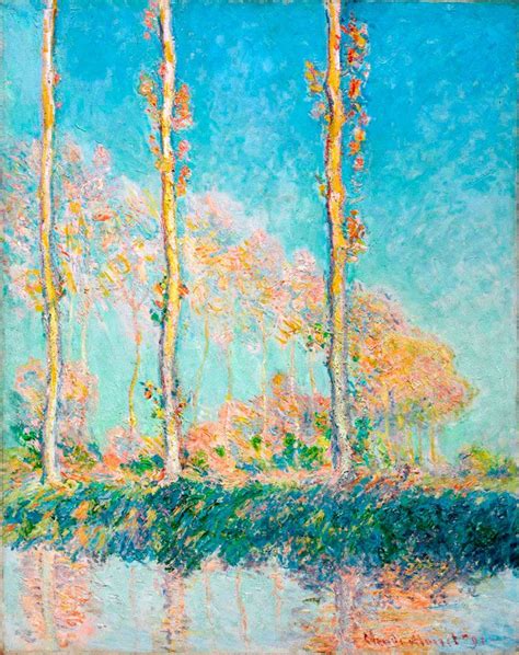 Claude Monet • Poplars, 1891 | Monet art, Monet paintings, Philadelphia ...