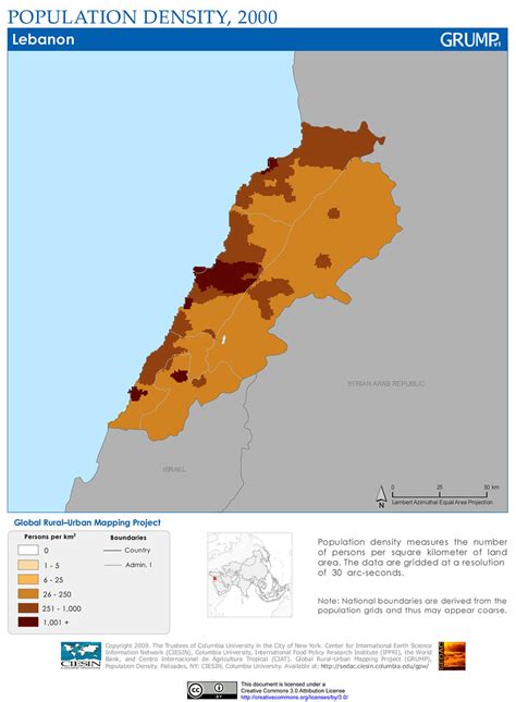 Lebanon: Population Density, 2000 | Population density measu… | Flickr