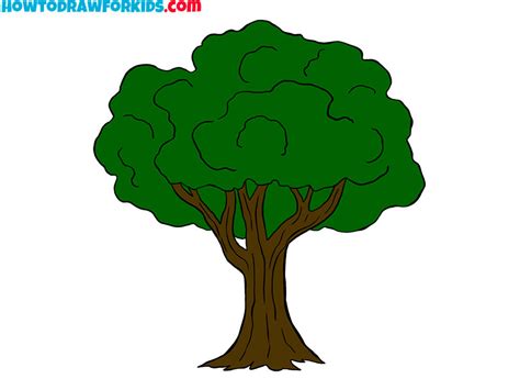 How to Draw a Realistic Tree - Easy Drawing Tutorial For Kids