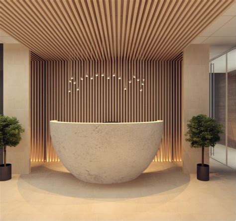 Pin by Rado on Architecture & Interiors | Reception desk design, Lobby design, Lobby reception