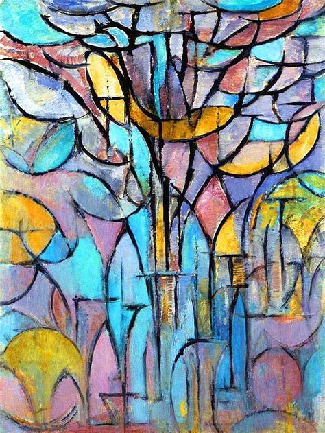 Piet Mondrian Painting - Trees by Piet Mondrian Tree Painting, Artist Painting, Oil Painting ...