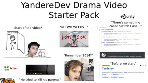 Yanderedev Drama Video Starter Pack : r/starterpacks