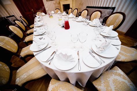 Table appointments for wedding dinner — Stock Photo © amoklv #9902855