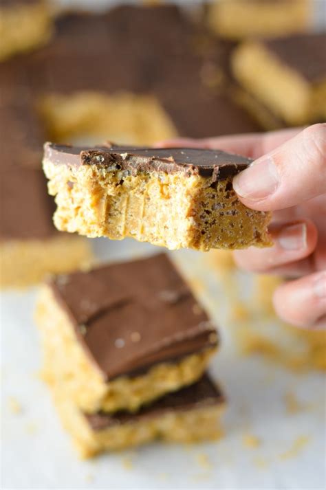 Peanut Butter and Chocolate Rice Krispies Squares | A Taste of Madness