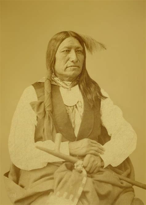 An old photograph of Spotted Tail aka Chief Sinte Galeska aka Cin-Te-Gi-Le-Ska aka Tshin-Ta-Ge ...