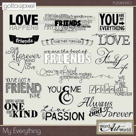 17 Best images about Scrapbook Elements and Word Art on Pinterest | My everything, Clip art and ...