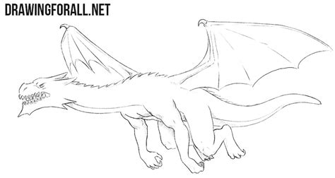Flying dragon drawing tutorial | Drawingforall.net