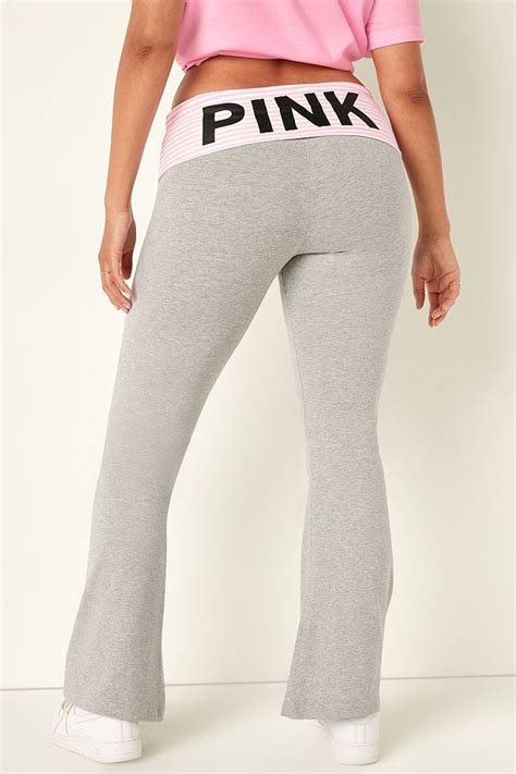 Victoria's Secret PINK Cotton Foldover Flare Leggings | Victoria's Secret Ireland