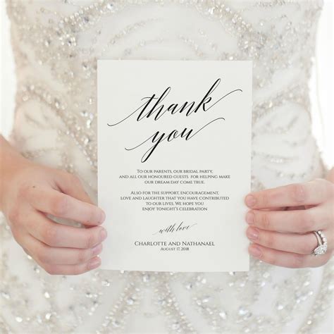 Wedding Thank You Note Printable Thank You Card Template | Etsy | Wedding thank you, Thank you ...