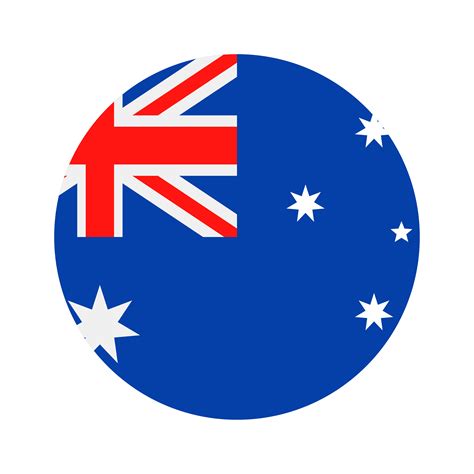 Australia – Round Flag Vector Flat Icon – CMC Microsystems