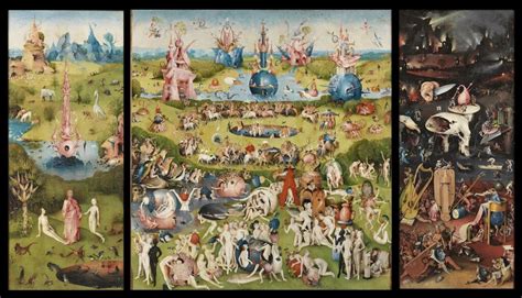 The Garden of Earthly Delights Triptych. By Hieronymus Bosch, 1490-1500 ...