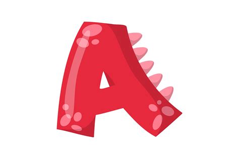 Alphabet Letter a in Dinosaur Font Vecto Gráfico por pch.vector · Creative Fabrica