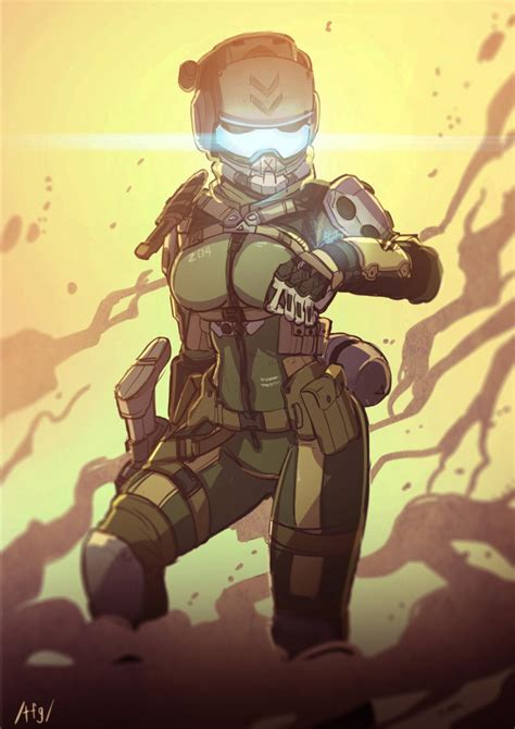 Female pilot fan art. Credit goes to original owner. : r/titanfall