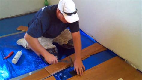 How To Install A Floating Hardwood Floor - YouTube