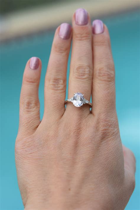 Platinim upgrade Lavender sapphire ring Engagement ring | Etsy