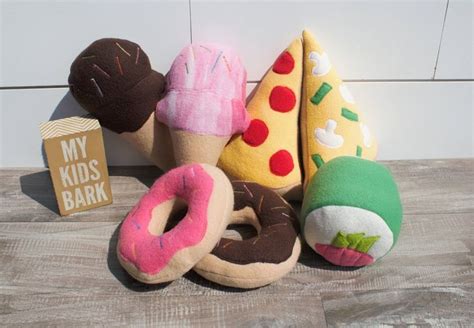 Fleece Dog Toys. Large and Small. Donut Dog Toy, Ice Cream Dog Toy, Pizza Dog Toy, Sushi Dog Toy ...