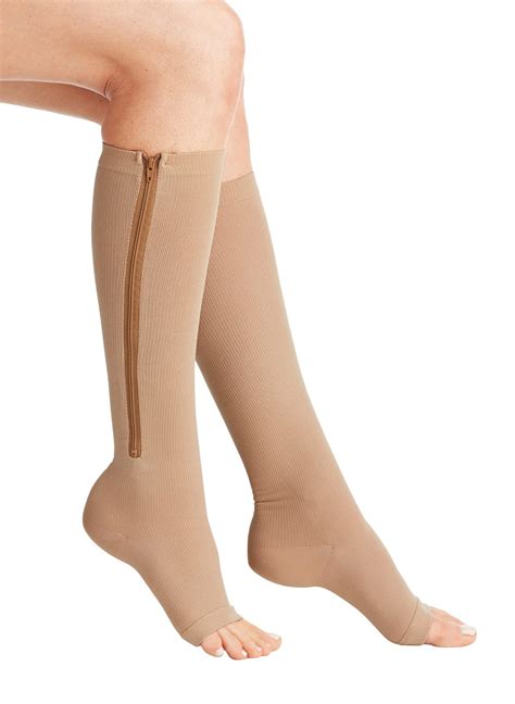 Thigh High Support Hose With Zipper at James Coleman blog