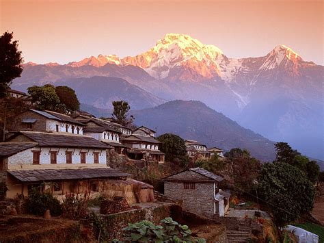 HD wallpaper: gray and white concrete house, Nepal, Himalayas, Ghandruk, mountains | Wallpaper Flare