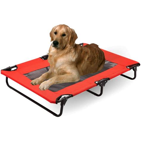 Folding Pet Cot Dog Bed Raised Camping Sleeper Elevated Lounger Xmas Pet Gift Middle in Black ...