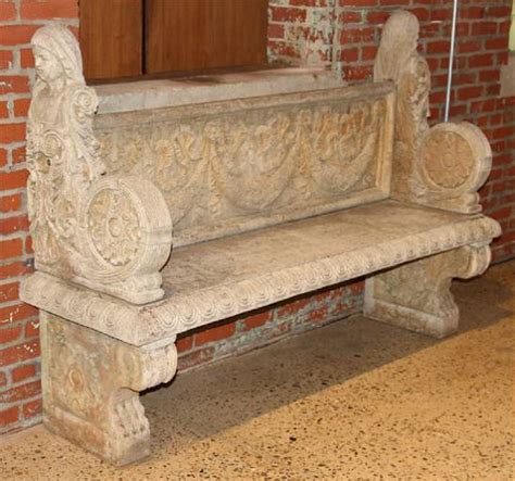 English Style Cast Stone Garden Bench