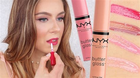 NYX Butter Gloss Review + Swatches - YouTube