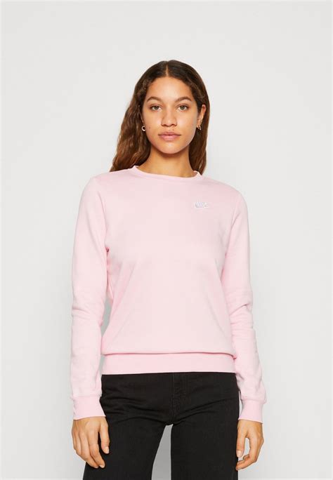Nike Sportswear CLUB CREW - Sweatshirt - med soft pink/white/pink - Zalando.dk
