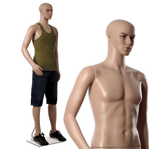 UBesGoo Male Full Body Realistic Mannequin Stores Display Man Dummy, Skin Color - Walmart.com ...