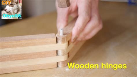 Hinges made of wood - YouTube