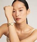 Clock Watch, Gold-Tone Stainless Steel: Women's Designer Strap Watches | Tory Burch