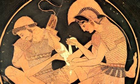 Trevor Loudon's New Zeal Blog » Painting of Achilles tending the wounds of Patroclus, circa 500BC