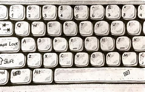 Keyboard Drawing Pictures at PaintingValley.com | Explore collection of ...