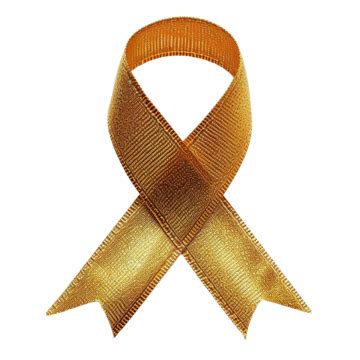 Gold Ribbon For Childhood, Icon, Gold, Ribbon PNG Transparent Image and Clipart for Free Download
