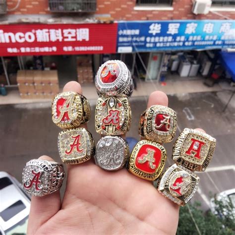 10 Pcs/set Alabama Crimson Tide National Championship Ring Great Gift For Men | Great gifts for ...