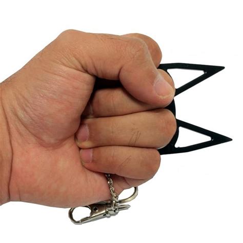 Cat Self-Defense Keychain Knuckle Weapon Black - The Home Security ...