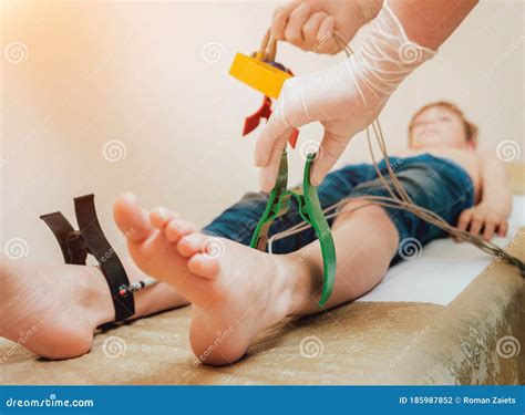 Doctor with Electrocardiogram Equipment Making Cardiogram Test Stock Photo - Image of ...