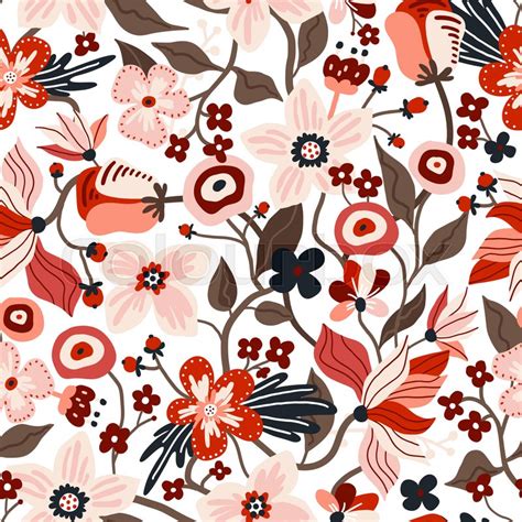 Seamless pattern with flowers. ... | Stock vector | Colourbox