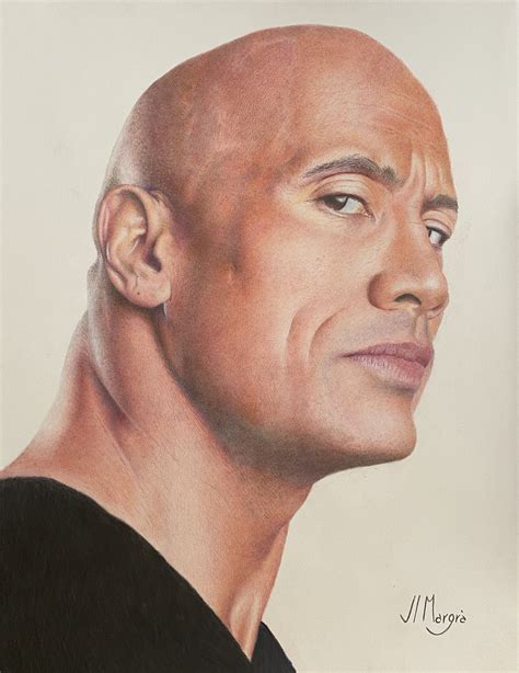 Dwayne Johnson | Lapices de colores, Retrato lapiz, Retratos