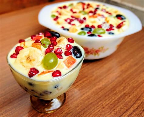 Fruit Custard Recipe | Fruit Salad With Custard Sauce