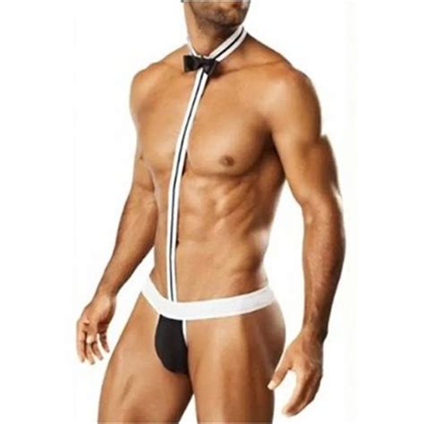 Hot Sale Men Sexy Borat Mankini Costume Swimsuit Swimwear Thong Underwear-in G-Strings & Thongs ...