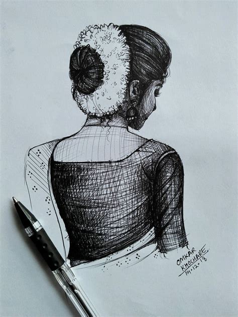 pen sketch | Omkar Khochare | Abstract pencil drawings, Art drawings ...