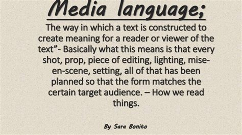 Media language