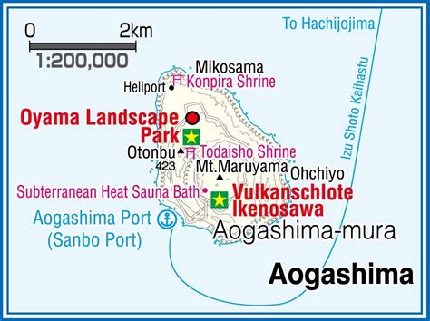 Aogashima Island map