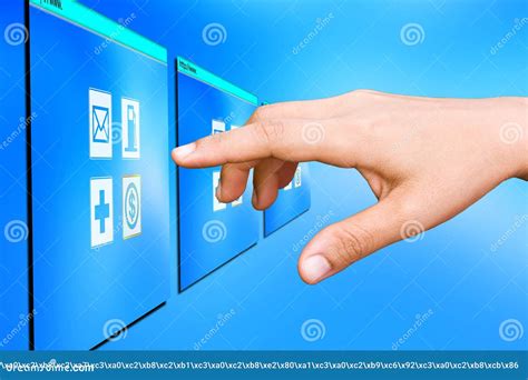 Touch screen technology. stock photo. Image of monitor - 20692738