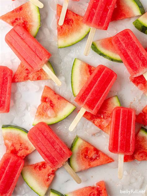 Watermelon Popsicles Recipe {kid friendly or boozy} - Belly Full