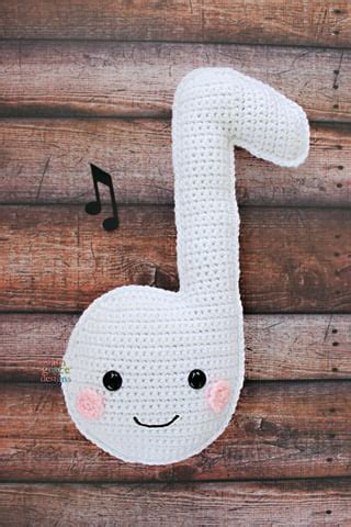 Music Note Crochet Pattern Kawaii Cuddler® - 3amgracedesigns