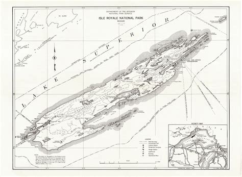 Isle Royale Map Print / Isle Royale Topographic Map Print / | Etsy