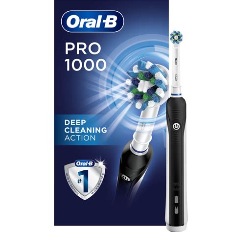 Oral-B 1000 Crossaction Electric Toothbrush, Rechargeable, Black ...