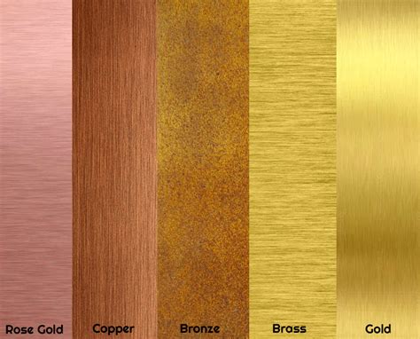 Gold, copper, bronze, rose gold, and other metallic accent colors are ...